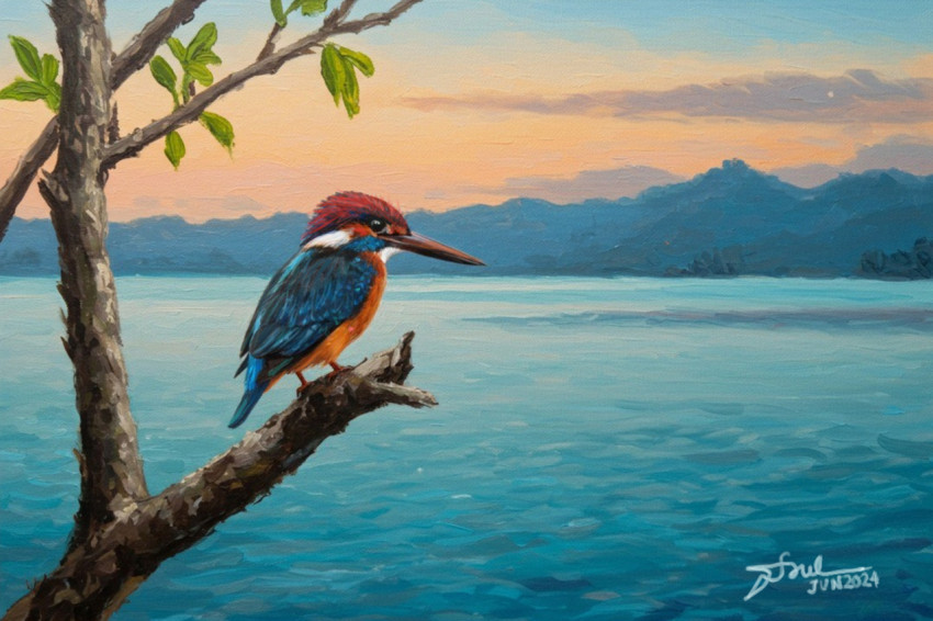 A Fishing Bird at Lake Toba 1