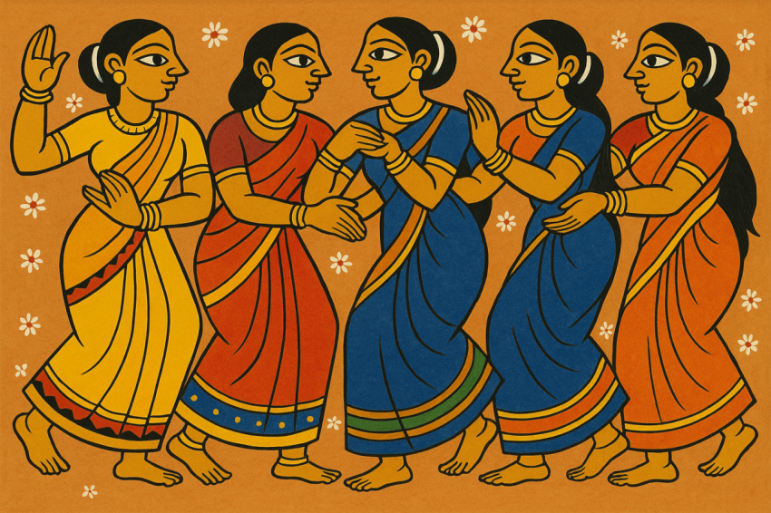 KALIGHAT STYLE FOLK DANCE