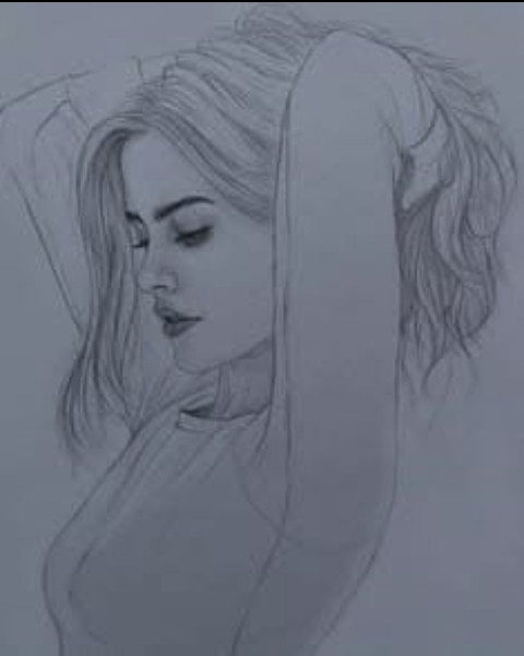 Pencil girl portrait