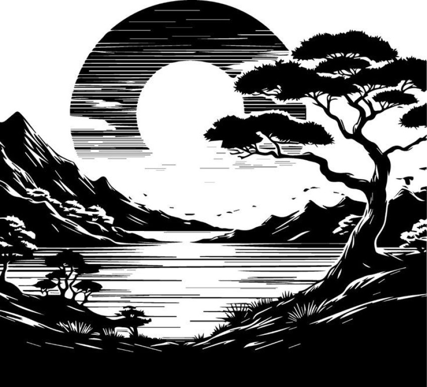 Black full moon