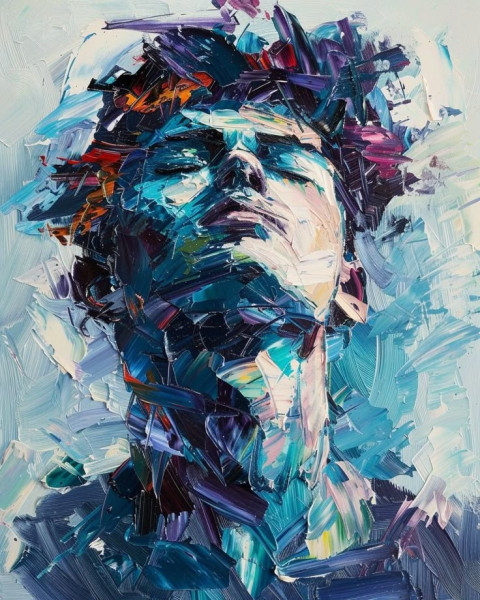 in the style of pallet knife #aiart…