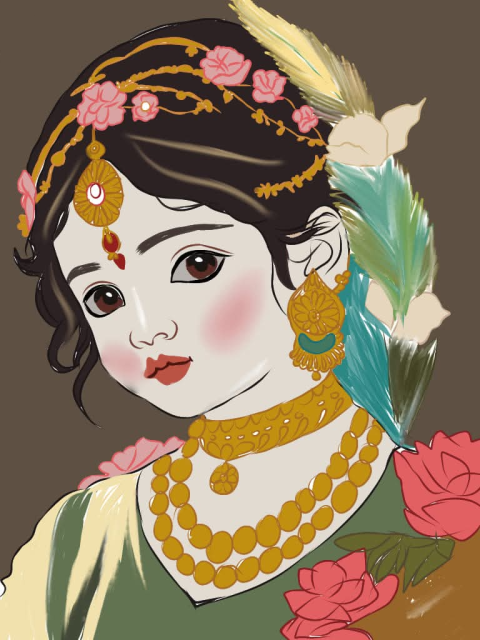 Divine Radiance: A Unique Tribute to Goddess Radha