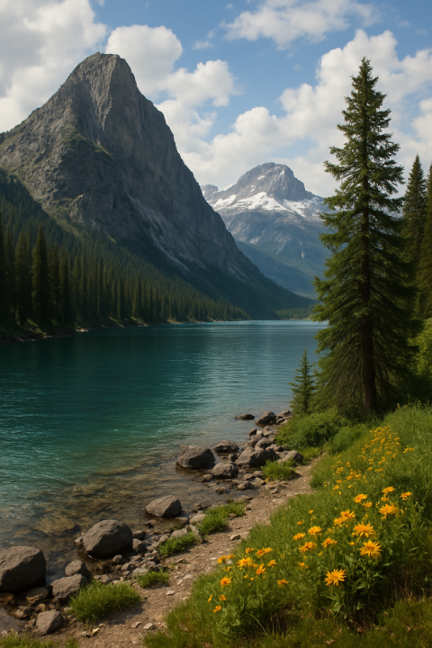Wilderness Harmony: Where Mountains Meet the Sea