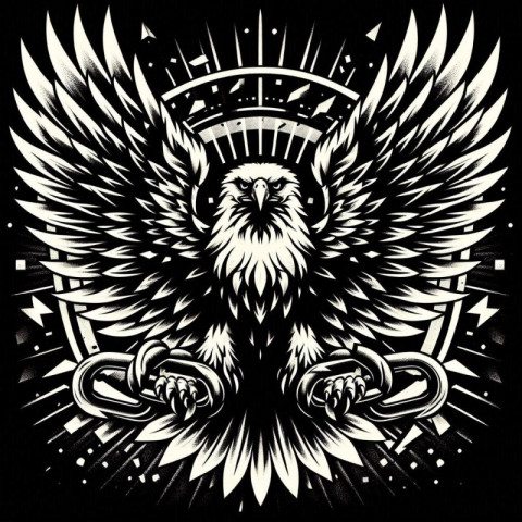 Eagle In Black Color