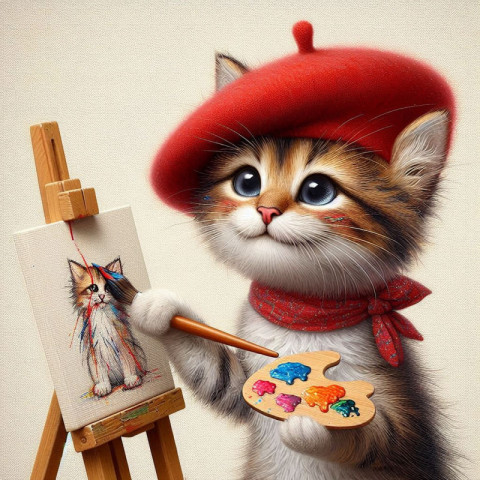 Artist Cat