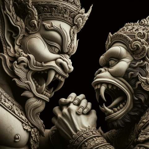 "Rahwana vs Hanuman"