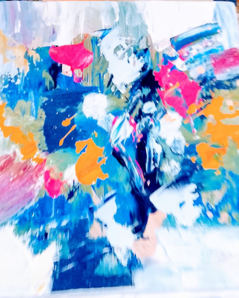 Abstract canvas art work