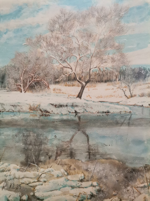 The frozen river
