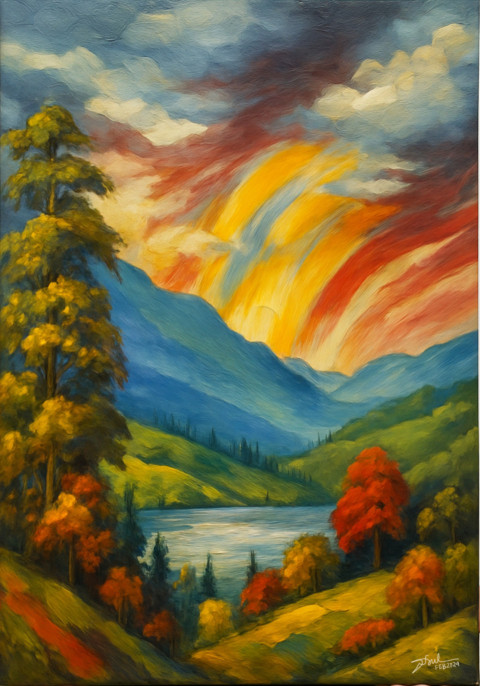 Colorful Sky On Lake Toba 2B