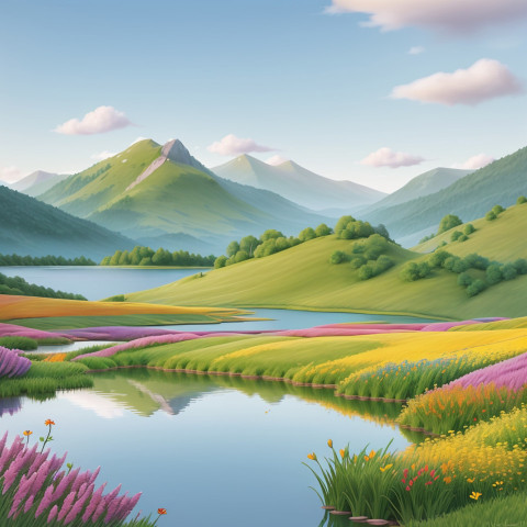 Peaceful Mountain Landscape