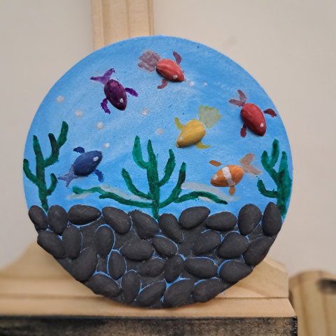 A creative seashell Art