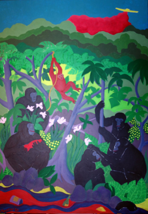 Le singe rouge 116x81 V © B Moutin 2020