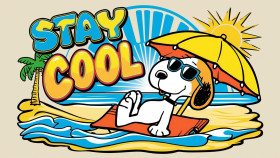Beach with Stay Cool Message