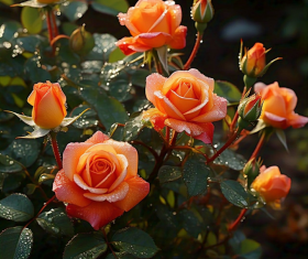 beautiful orange roses