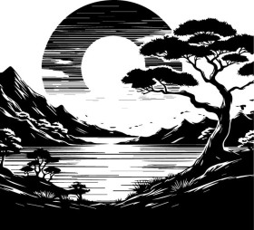 Black full moon