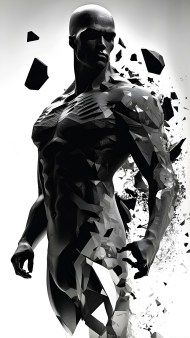 Bold man digital artwork
