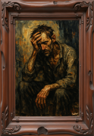 Father's Silent Oath Brown Background