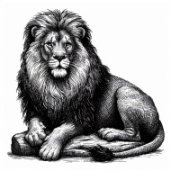 Sitting Lion