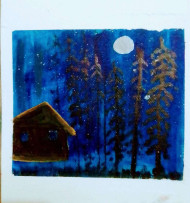 Title: Silent Moonlit Home