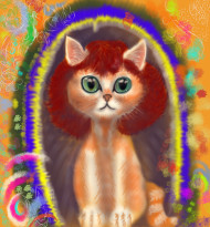Un gato con melena
