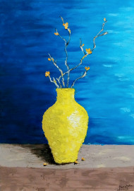 yellow vase